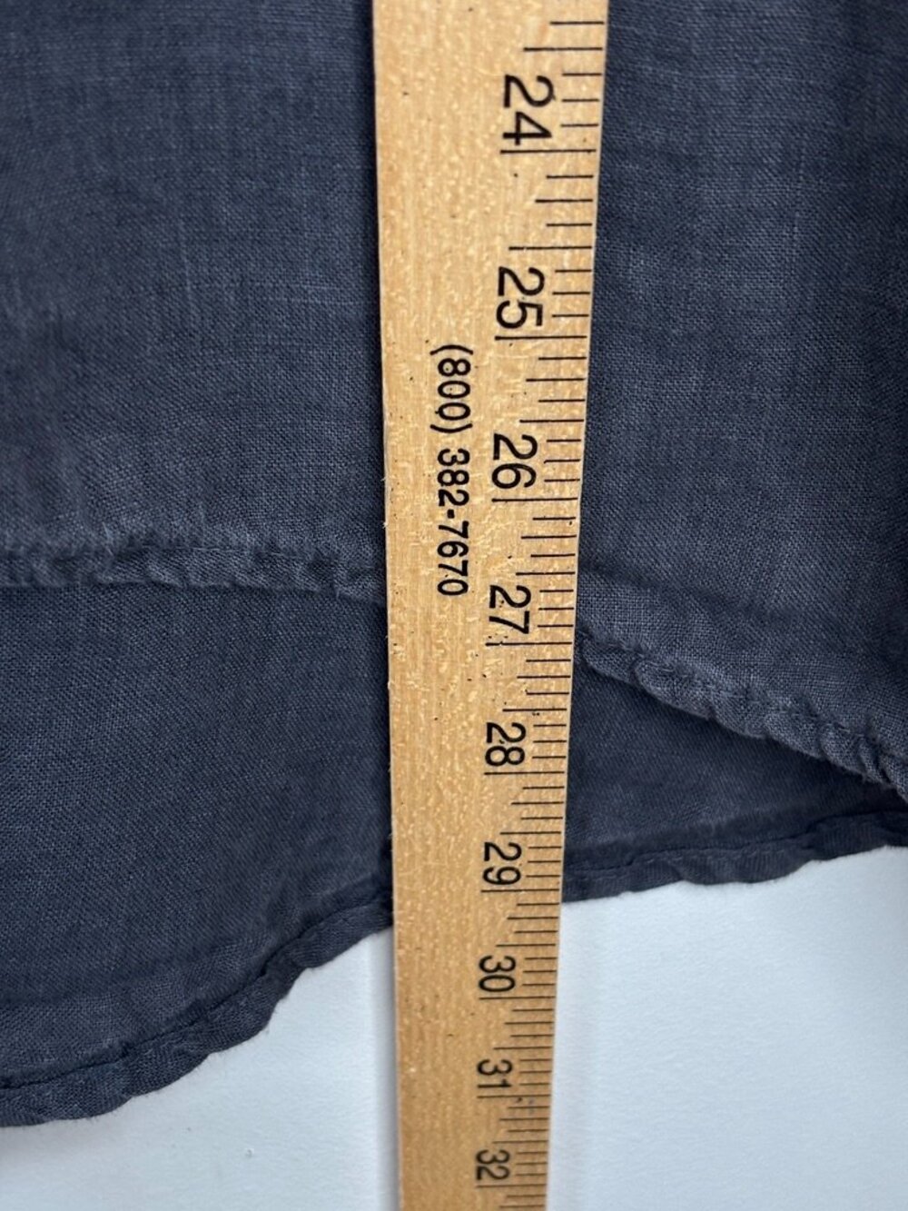 Cut Loose 100% Linen Button Up Tunic L Charcoal Grey High Low Lagenlook Artsy - Picture 6 of 8